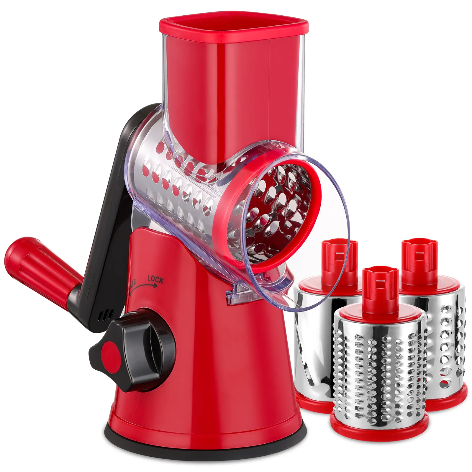 Rotary Cheese Grater, Kitchen Mandoline Slicer, Suitable for Vegetables, Fruits and Nuts