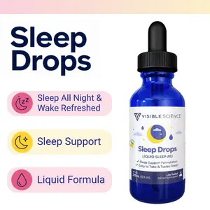 Visible Science Sleep Drops for Restful Sleep Support | Magnesium & Valerian Root Liquid Supplement | Berry Flavor | 2 fl oz | Easy-to-Take