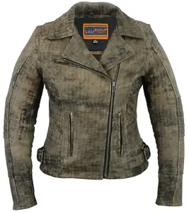 Velvet Vixen Women's Leather Motorcycle Jacket