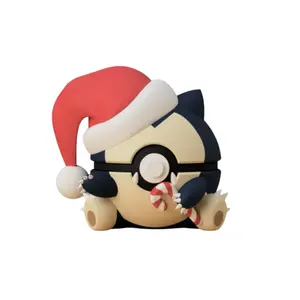 Snorlax Christmas Poke Ball - Inspired 3D Printed Collectible