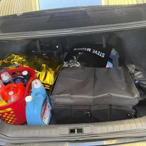 FORTEM Car Trunk Organizer, Collapsible Multi Compartment SUV Organizer, Foldable Storage for Car Accessories for Women Men, 600D Oxford, Non Slip Bottom, Securing Straps, Soft Cover