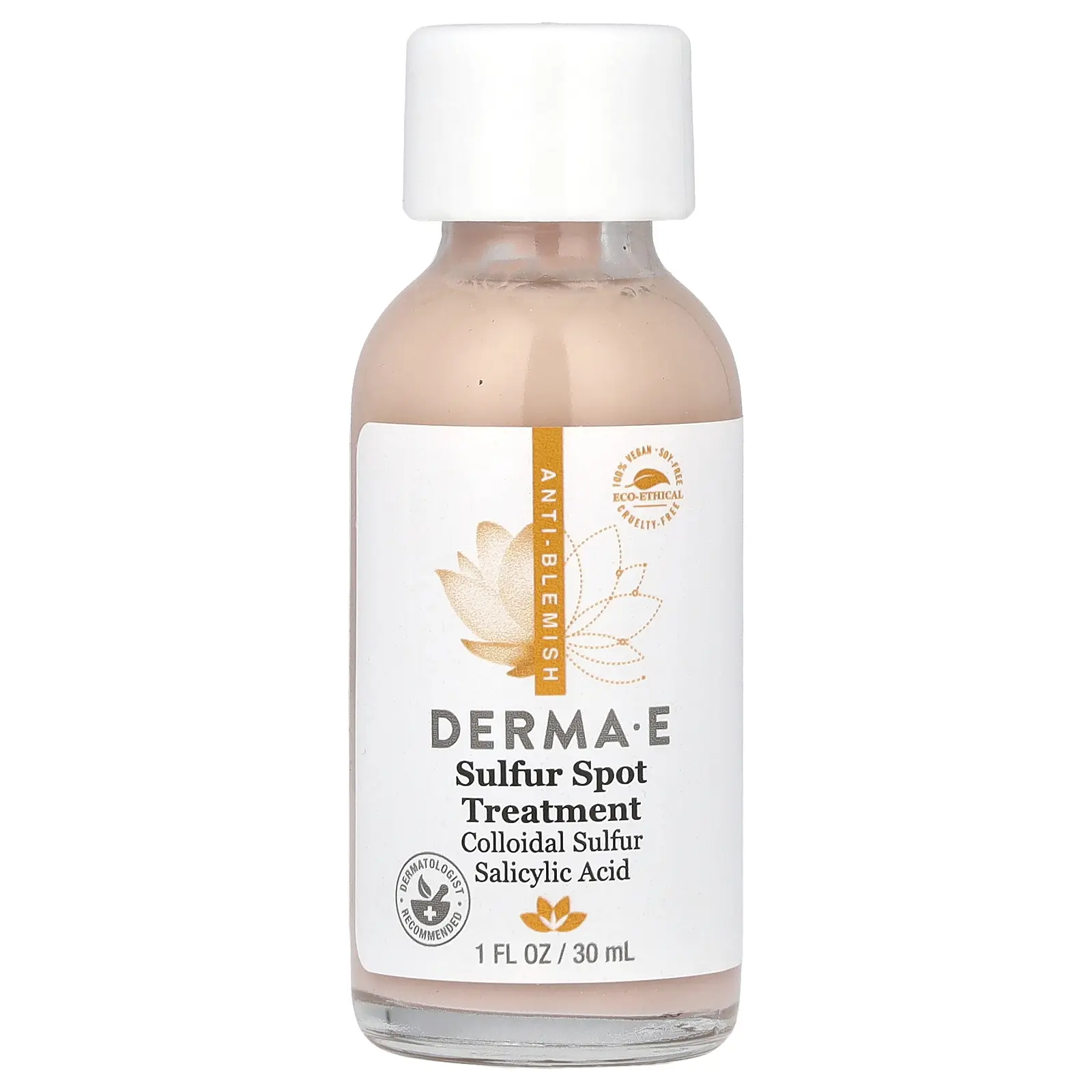 DERMA E Sulfur Spot Treatment, 1 fl oz (30 ml) | HSA/FSA Eligible
