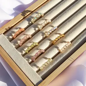 Custom Dainty Crystal Rings | Wire wrapped rings | cute Beaded ring | braided ring