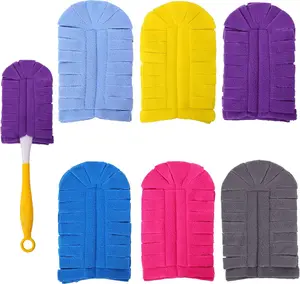 360° Fleece Duster Refills for Swiffer, Reusable Duster Refills Heavy Duty Compatible with Swiffer Hand Duster (6 Pack-Mixed Color)