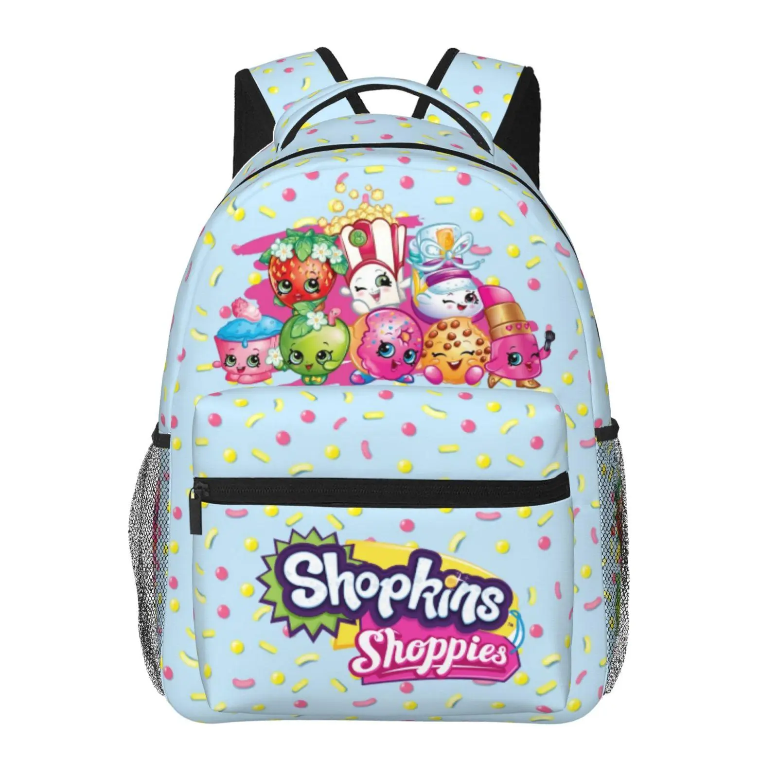 Shopkins Kids Backpack for Toddlers Shopkins cartoon Portable Lightweight Bookbag Shopkins Shoppies Cute Daily Bag for Daycare Walking & Short Travels