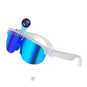 16GB AI Smart Glasses 8MP HD Camera, 290mAh Battery, 8MP Anti-Shake Camera Glasses, Support Video Recording, AI Translation/GPT Image Recognition/ Conversation Wi-Fi Transfer for Sports Outdoor Cycling Hiking
