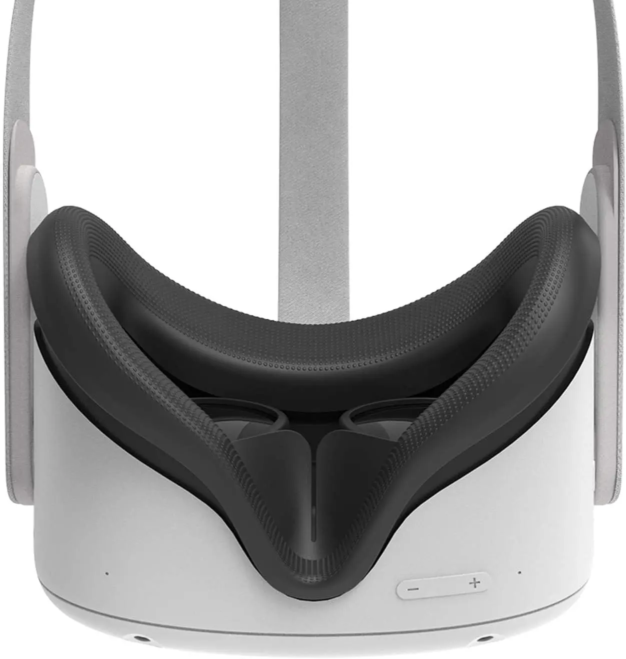 Silicone Face Cushion Pad Replacement Cover for Oculus Quest 2 Wearable VR Headset, Sweatproof, Washable, Lightproof, Anti-Leak Accessories for VR Devices (Black, Cover Only)