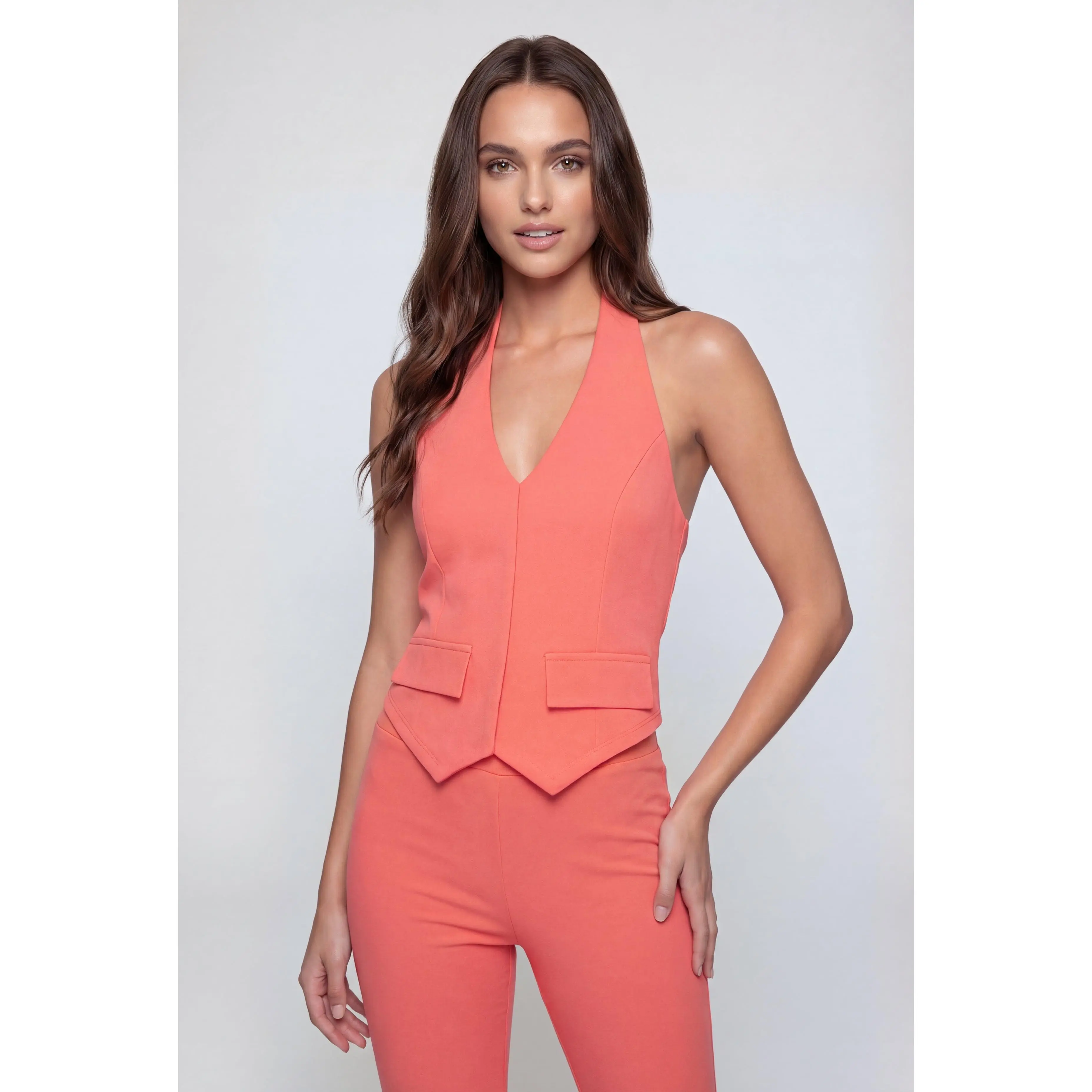 Carter Open Back Halter Vest