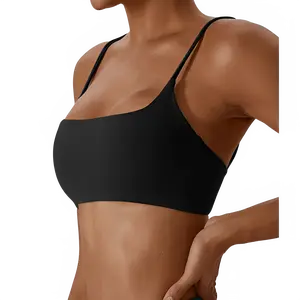 Women's Seamless Back Cross Sports Bra for Yoga Fitness