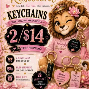 Charmingly Resilient Live Claim Keychain, 2 for $14