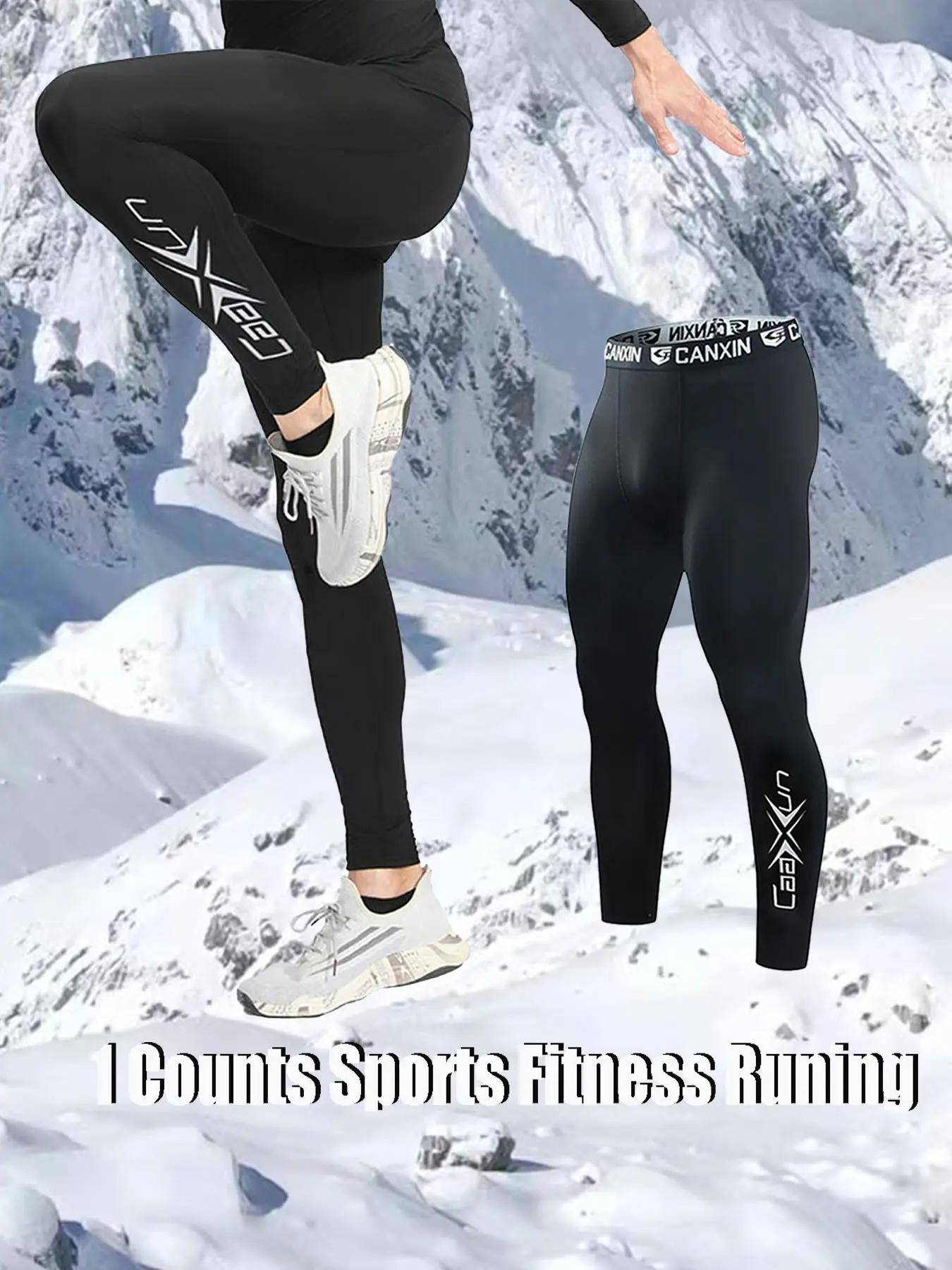 Men's Basketball Compression Pants, Running & Fitness Training Long Leggings, Breathable Quick-Dry Comfortable Gym Underwear