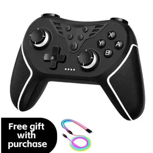 Wireless Game Controller Hall Effect Joystick for PC Switch Mobile Gamers, No Drift Ergonomic Grip Wake-Up Function