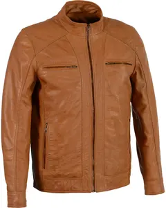 Milwaukee Leather Men's Sheepskin Moto Jacket 3X - Sfm1860-Saddle-3X