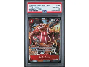 2025 One Piece Premium Booster the Best Volume 2 Alternate Art Lucky Roux #PRB02-003 PSA 10