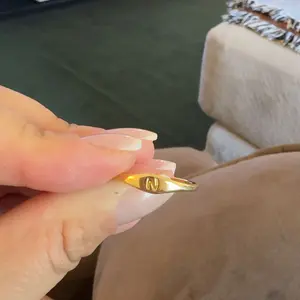 YADOCA 14 Karat Plated Gold Filled Initial Band Dainty Stacking Rings, Thin Letter Signet, Non Tarnish Gold Jewelry, Women's Pinky/Thumb Accessories, Sizes 6 10, Gifts for Girlfriend, Rings For Women