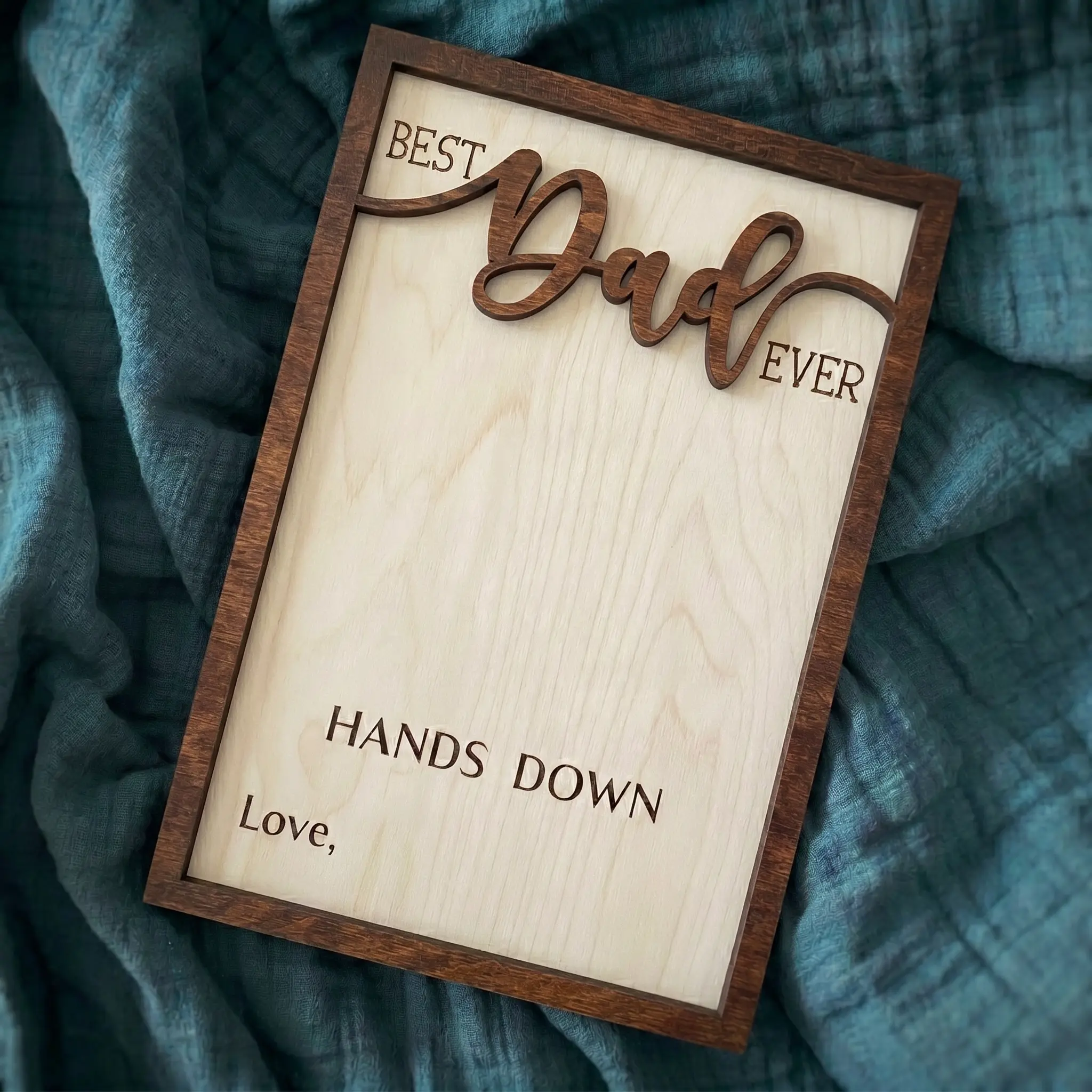 Walnut - Custom Text: Note/DM - 2 Layers [NO PAINT]
