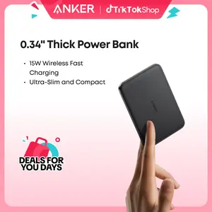 【Magnetic Power Bank】Anker Nano 5,000mAh Magnetic Power Bank, Qi2 15W Max Wireless Portable Charger, Ultra-Slim MagSafe-Compatible Battery Pack for iPhone 17-12#DealsForYouDays