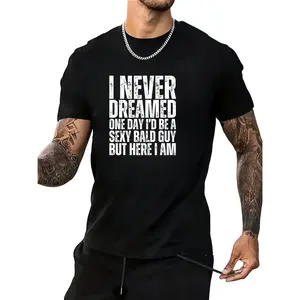 Stylish Bald Guy Statement Cotton Tee – Casual, Comfortable High Quality Shirt