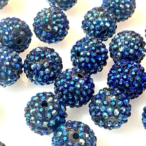 Below The Sea 20mm Rhinestone Beads  Diy Jewelry Making Fancy Beaded Pen Supplies