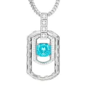 【#P751】Checkered Pendant UCCIYO Lab-Created Moissanite S925 Sterling Silver Moissanite Pendant Necklace For Women Men Hip Hop Jewelry Gift