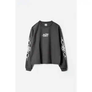 mnml LWH Thorn Logo L/S Tee - Vintage Black