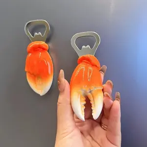 Magnetic home-use personalized creative beer bottle opener fridge magnet, fun party bottle opener