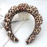 Handmade leopard print sponge headband, Soft headband for women, suitable for hair accessories on any occasion, comfortable fit and unique design, spa makeup and face wash headband, bubble towel cloth flannel sponge face wash waterproof Headband Accessory