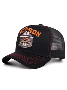 2026 New Fashionable Creative Hip Hop Hat Groundhog Embroidery Truck Hat Street Skateboarding Hat Outdoor Sports Sunshade Decoration Hat Daily Leisure Commuting Baseball Hat Male Female Same Style Breathable Mesh Hat