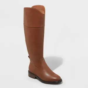 Women's Sienna Tall Riding Boots - A New Day Brown 7