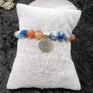 Pulsera con el sello de los 7 Arcangeles y cuarzos de color.