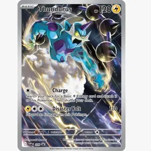 Pokémon TCG: Thundurus - 209 - SV Scarlet & Violet Promo Card Sealed Basic 120 HP Charge & Disaster Volt 110 Damage