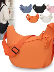 Women's Large Capacity Crossbody Bag, Simple Versatile Shoulder Bag, Multi-Functional Casual Dumpling Bag, Commuter Travel Handbag, Fashionable Crossbody Bag, Adjustable Strap Bag