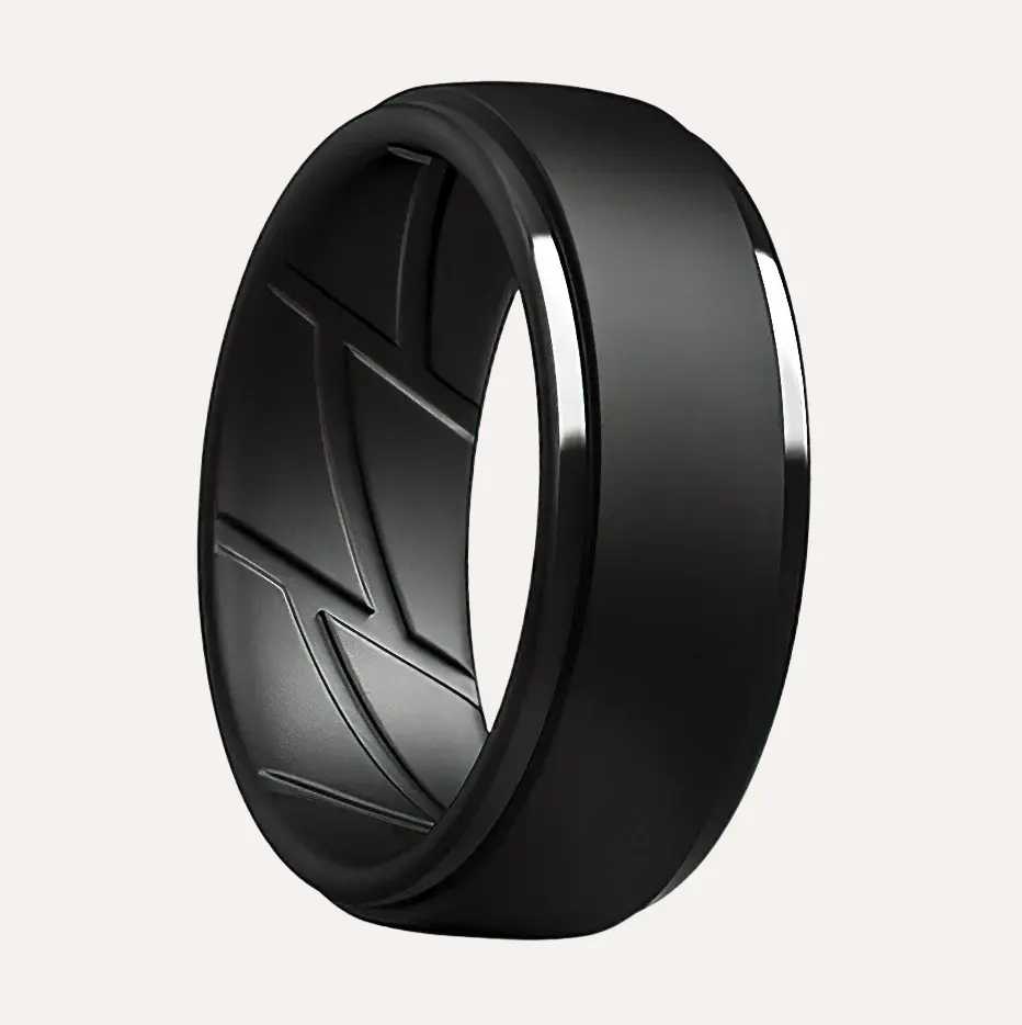 Onyx Matte Black Silicone Ring