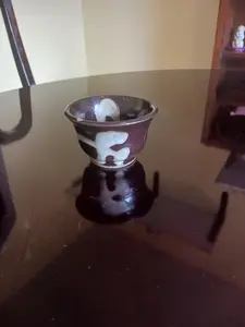 Hand made artist singed pottery dish