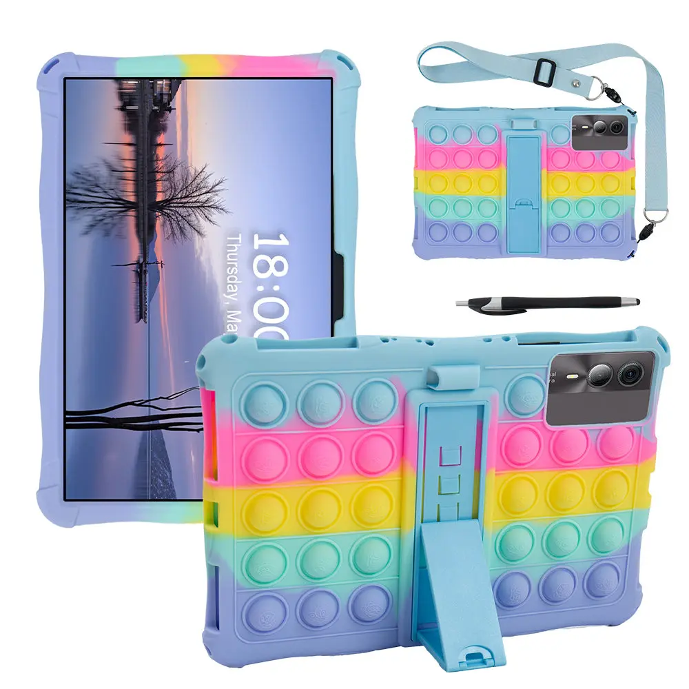Funda For Alldocube iPlay 60 Pro 11 inch Soft Case Kids Safe Silicone Shockproof Stand Cover With Strap Pen