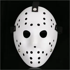 Mask Cosplay Halloween Costume Mask Prop Horror Hockey Pure White