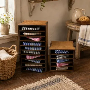 1:12 Scale Collectible Miniature Fabric Shelf Display Decor
