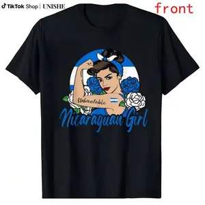 Comfortable 100% Cotton T-Shirt with Nicaraguan Flag Design – Unisex Fit