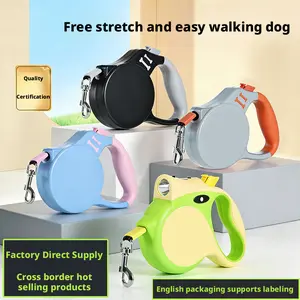 Hot-selling Retractable Dog Leash for Small & Medium Dogs Outdoor Walking Training Comfortable Padded Handle for French Bulldogs & Pomeranians with 360° Tangle-free Design and 16-Foot Extra Long Leash
