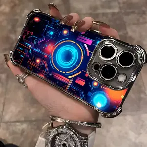 Cyberpunk Technology Circuit Phone Case Compatible with iPhone 17 16 15 14 13 12 11 PRO MAX PLUS, AIR and iPhone X XS MAX, Fashionable Shockproof Durable Anti-drop Premium Full Edge Protection, Shockproof Protection, Fashionable Phone Case