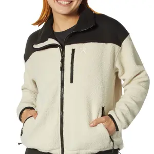 ROTHCO Women’s Trailsman Sherpa Fleece Jacket - Long Sleeve Fitted Collared Elastic Outerwear, Soft Polyester Top, Pocket, Zipper & Drawstring Design, All Seasons Comfortable Everyday Outdoor Casual Coat with Bottom Hem