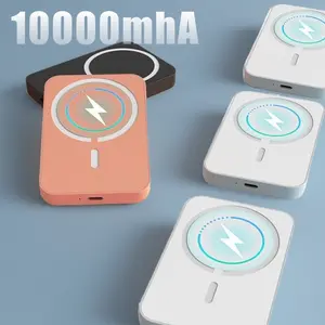 10000mAh Magnetic Power Bank Wireless Portable Charger Fast Charging MagSafe Battery Pack for iPhone 17/16/15/14/13/12/Plus/Pro Max Compact Device Smartphone Chargeable Portable Chargers