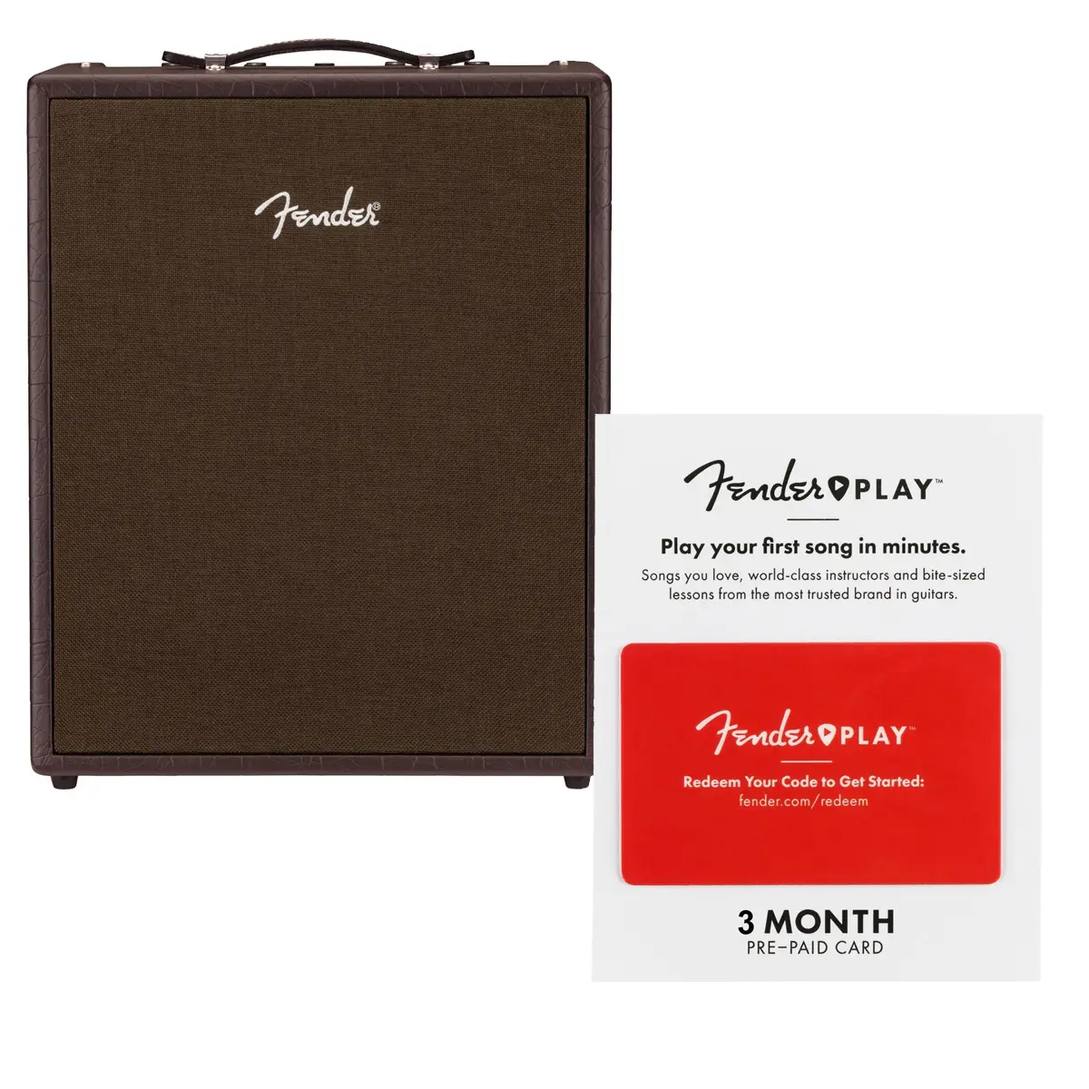 Fender Acoustic SFX II Amplifier, Dark Brown, 120V with Play 3 Month Prepaid Card