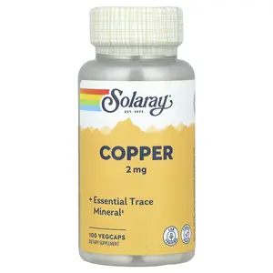 Solaray Copper, 2 mg, 100 VegCaps
