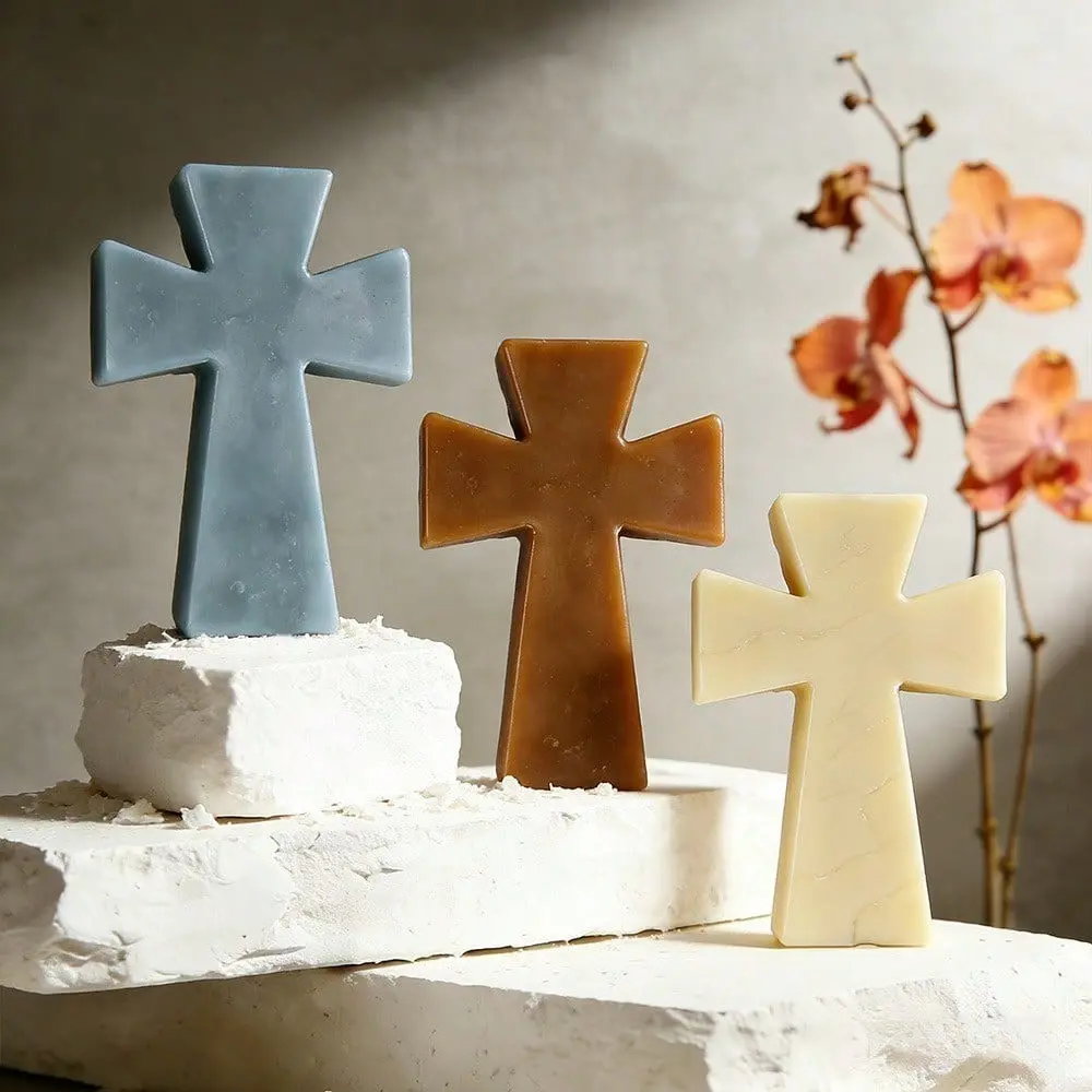 3D Cross Silicone Mold, Geometric Shape Candle Soap Mould, DIY Epoxy Resin Clay Making Mold, Home Decor, Handcraft Souvenir Gift, Silicone Molds For Crafts