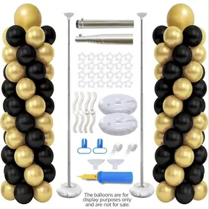Adjustable Height Balloon Column Kit, Balloon Stand Holder for Party Wedding Birthday Graduation Decor