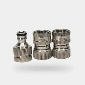 Carscope Stainless Steel Garden Hose Coupler Kit – Quick Connect Set, Leak-Proof, Rust-Resistant, Heavy-Duty Fittings for Hoses, Spigots & Accessories