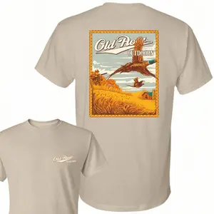Old Rw Outdoor Hunting Pheasant Unisex T-shirt, Dog Hunting Top Tee Full Color, Cotton Tshirt, For Men, For Women
