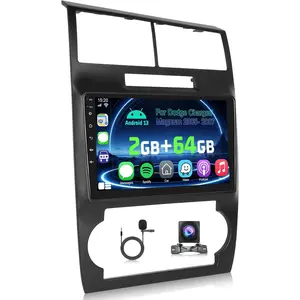 [2+64G] for Dodge Charger and for Dodge Magnum 2005-2007 Android Radio with DSP - 9 inch Touchscreen Car Radio - Wireless Carplay and Android Auto, Mirror Link, WiFi, GPS, SWC + Canbus + Backup Camera