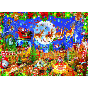 Santa's Coming to Town Christmas Holiday 1000 Piece Jigsaw Puzzle